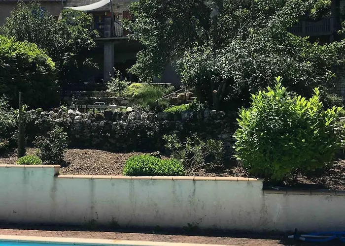 Stone House, Terraced Garden And Pool * Saint-Beauzile